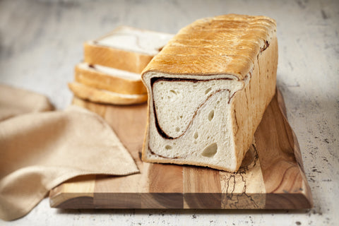 White Cinnamon Swirl Loaf 1" Slice